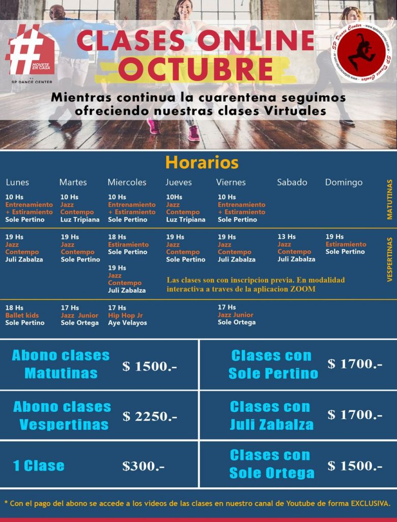 clases danza virtual octubre