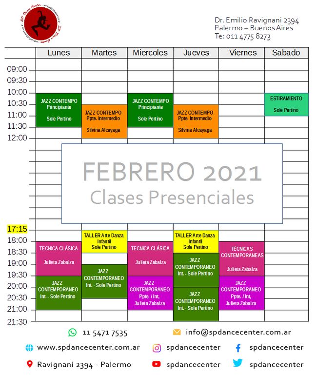 clases de danza febrero 2021