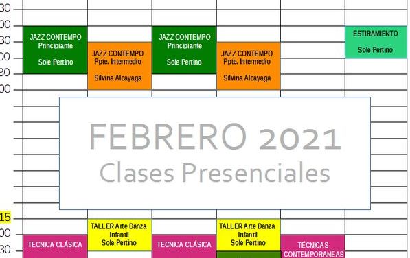 horario febrero 2021